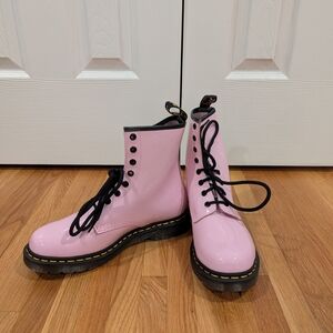 Dr. Martens Glossy Pink Combat Boots
